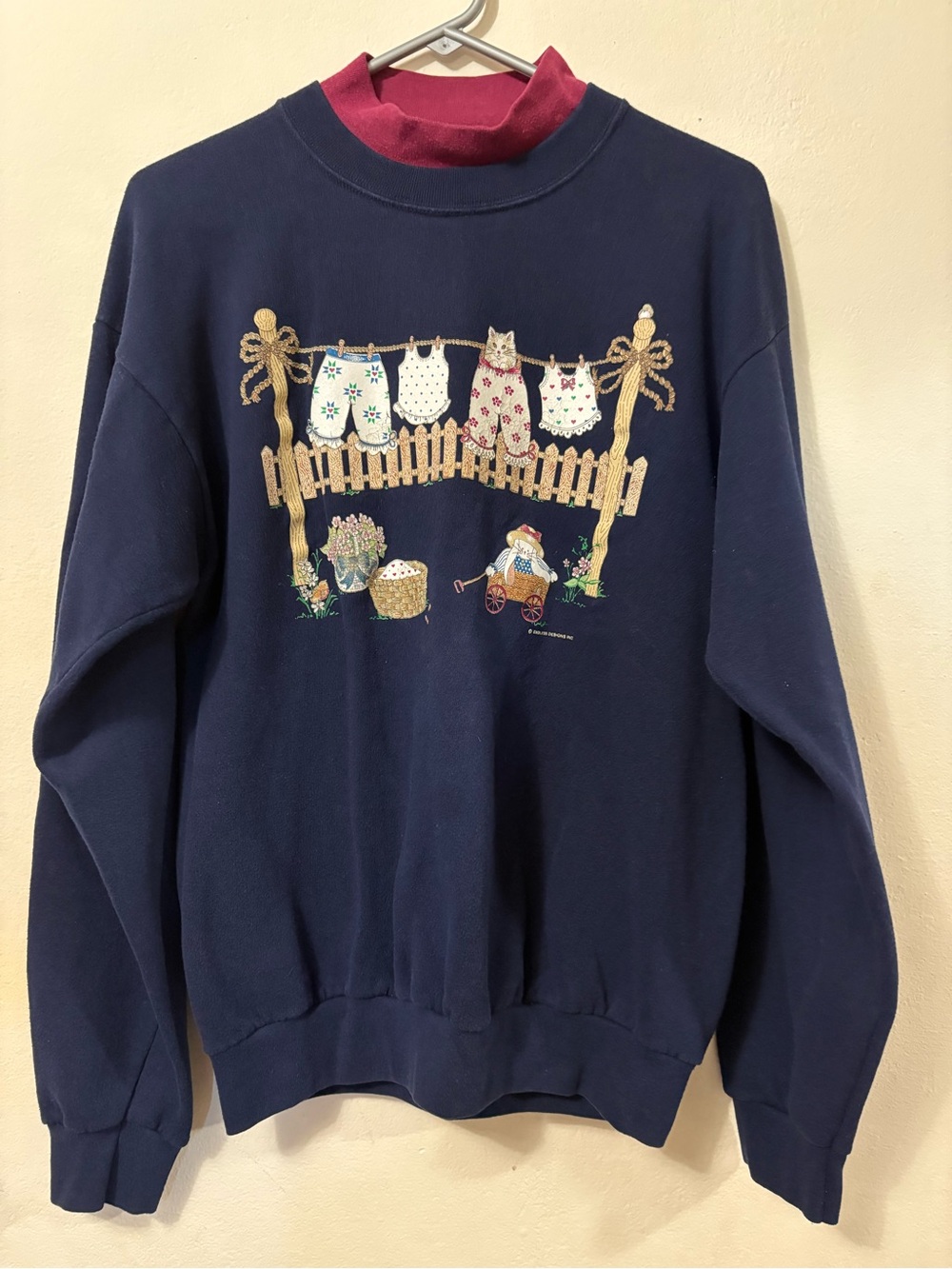 Women’s vintage 90s Kitty ENDLESS DESIGNS pullover Sweater Size M/L
